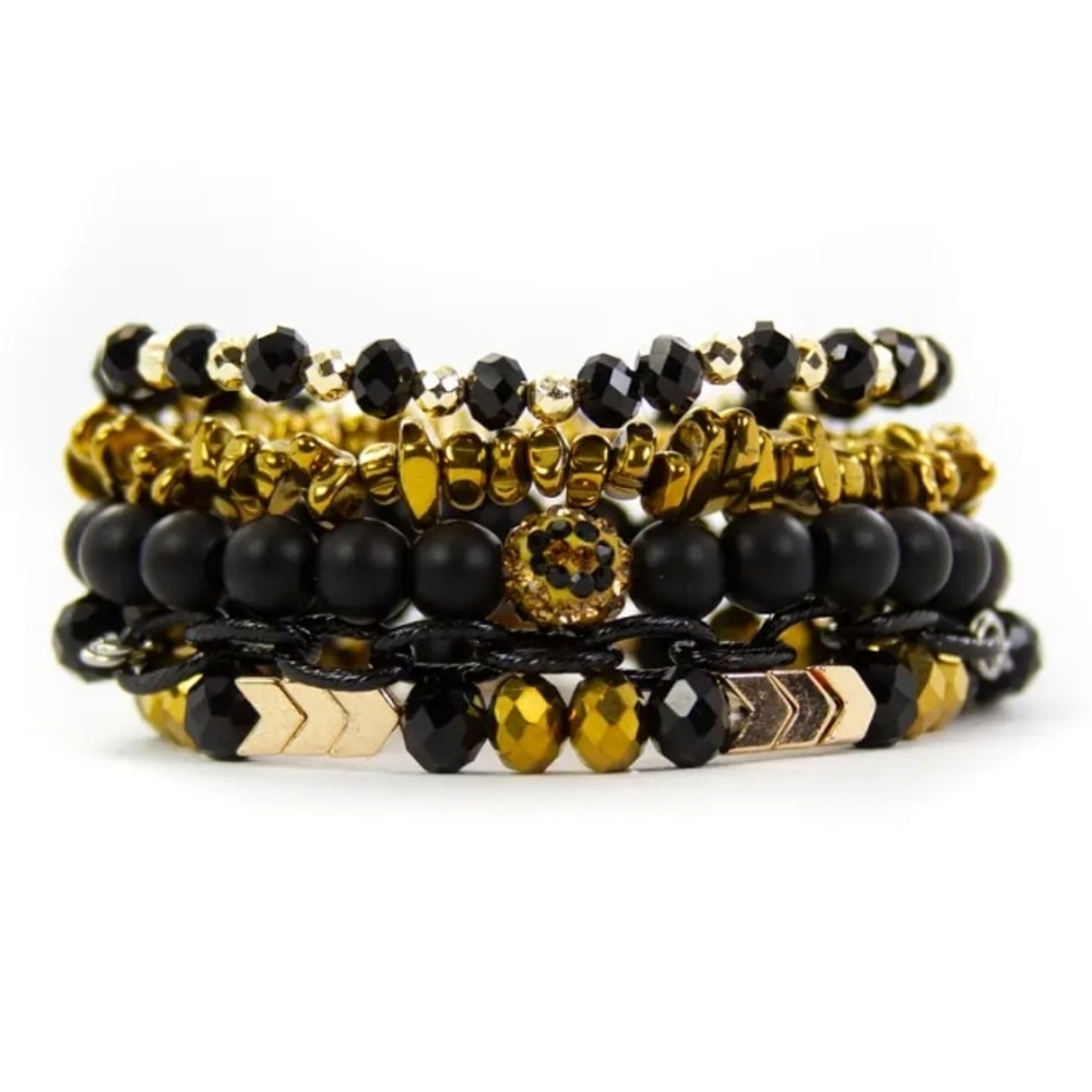 Savvy Bling 5 piece bracelet stack